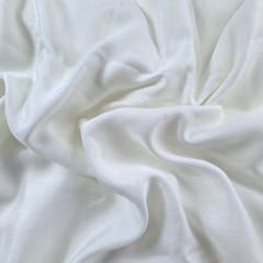 White Color Naysha Silk Fabric