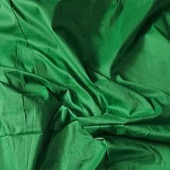 Dark Green Color Cotton Silk Fabric