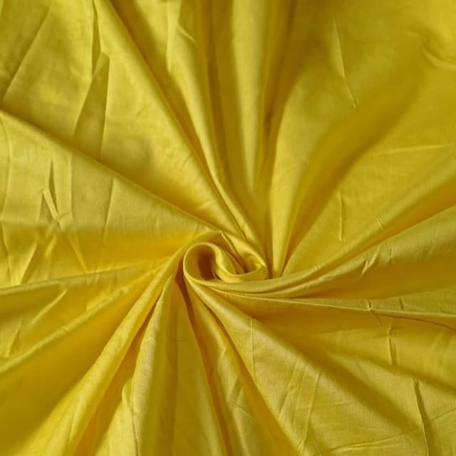 Yellow Color Cotton Silk Fabric (N5)