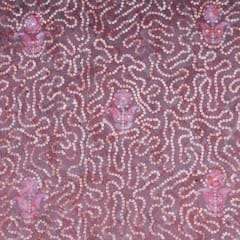 Pink Color Organza Print with Embroidered Fabric