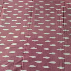 Light Pink Color Cotton Ikat Fabric