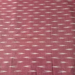 Light Pink Color Cotton Ikat Fabric