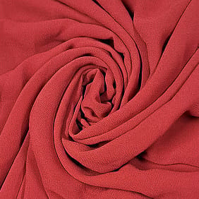 Red Color Pearl Georgette Fabric (N100D)