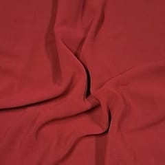 Red Color Pearl Georgette Fabric (N100D)