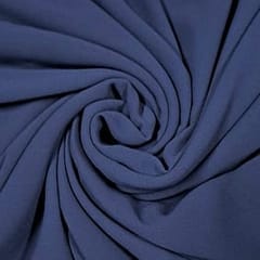 Navy Blue Color Pearl Georgette Fabric (N266)