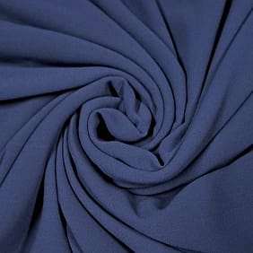 Navy Blue Color Pearl Georgette Fabric (N266)