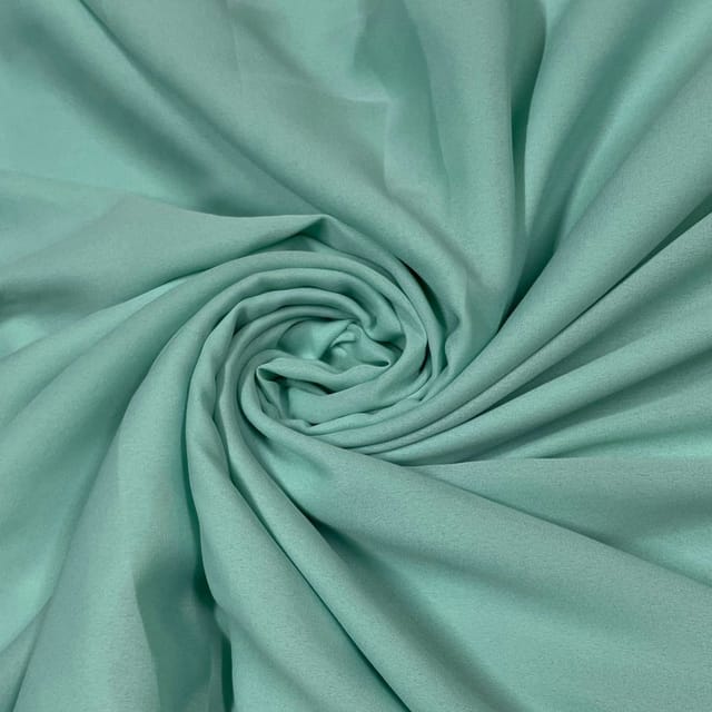 Sea Green Color Triple Georgette Fabric (N101LL)