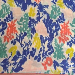 Multi Color Pure Crepe Printed Fabric