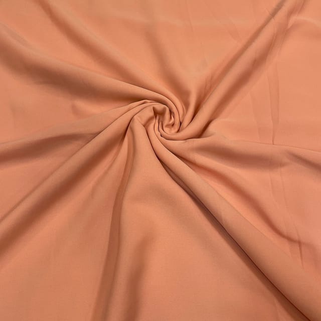 Coral Orange Color Heavy Georgette Fabric (N291)