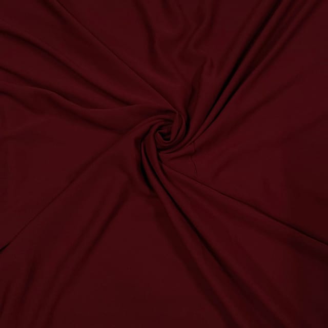 Dark Wine Color Heavy Georgette Fabric (N27D)