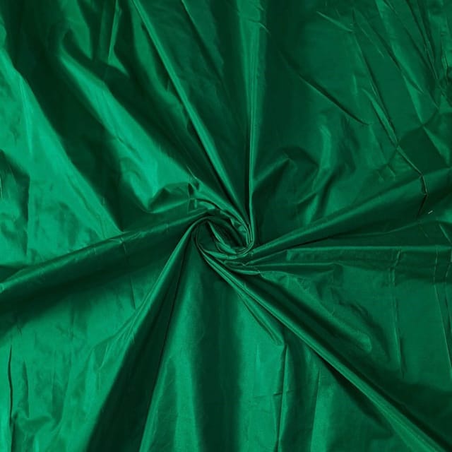 Green Color Poly Silk Fabric