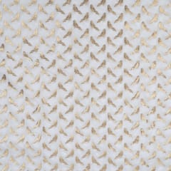 White Dyeable Katan Silk Jacquard Fabric