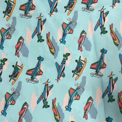 Multi Color Swiss Cotton Printed Fabric