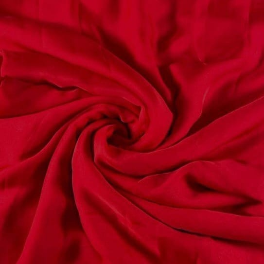 Red Color Flat Chiffon Fabric (N206)