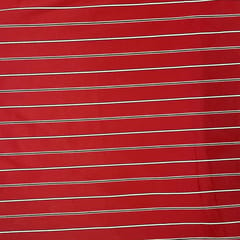 Rust Color Mettalic Lycra Stripes Fabric