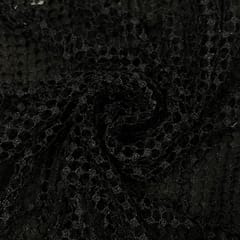 Black Color Net Lace Fabric