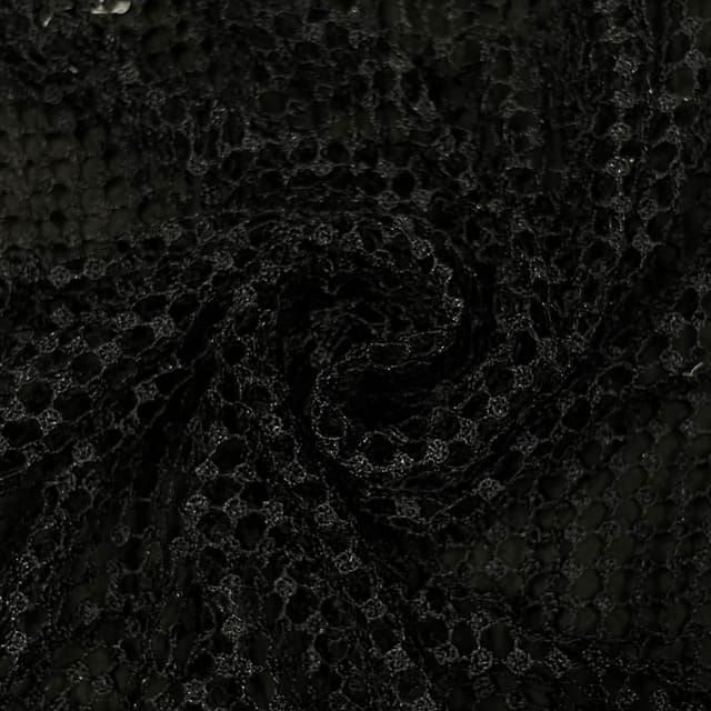 Black Color Net Lace Fabric