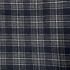 Navy Blue Color Tweed Fabric