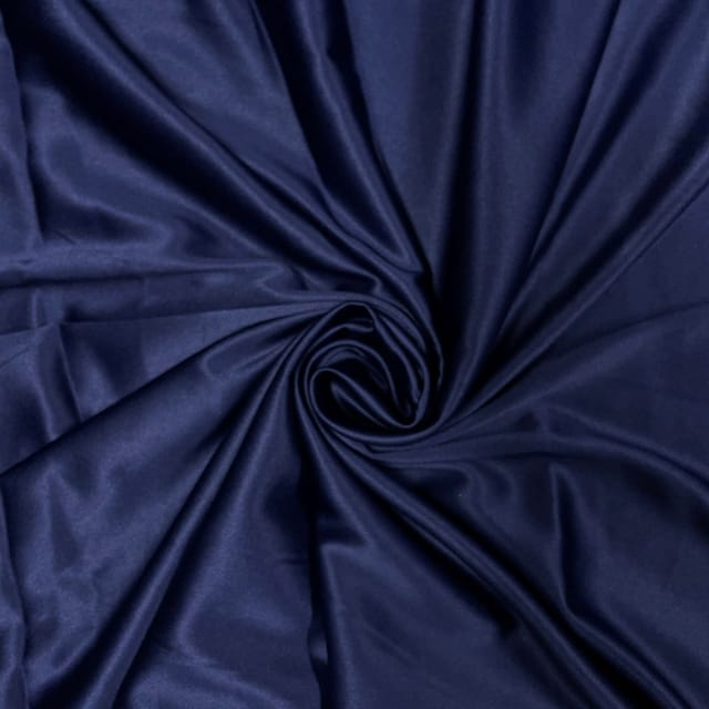 Navy Blue Color Luxury Satin Fabric (N54D)