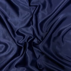 Navy Blue Color Luxury Satin Fabric (N54D)