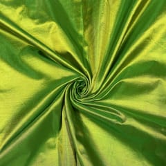 Green Color Two Tone Pure Silk Fabric