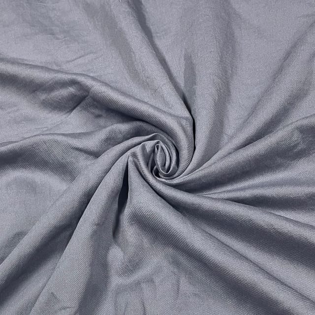 Grey Color Twill Georgette Fabric