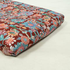 Multi Color Corduroy Printed Fabric (1.30Meter Piece)