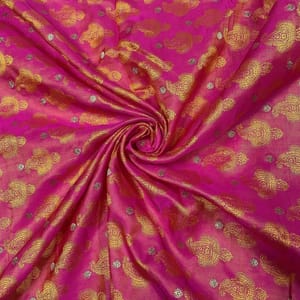 Orange Color Pure Tanschui Silk Fabric