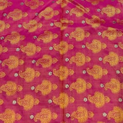 Orange Color Pure Tanschui Silk Fabric