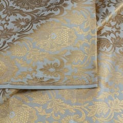 White Color Brocade fabric (1.90 Meter Piece)