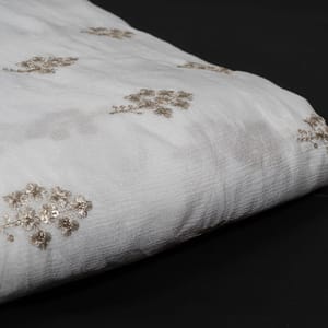 Dyeable Chinon Embroidered Fabric