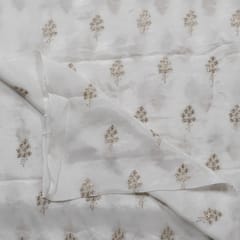 Dyeable Chinon Embroidered Fabric