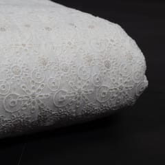 Dyeable Viscose Organza Embroidered Fabric