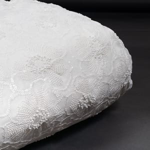 Dyeable Georgette Embroidered Fabric