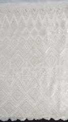 Dyeable Net Cutwork Embroidered Fabric