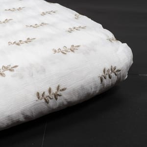 Dyeable Chinon Embroidered Fabric