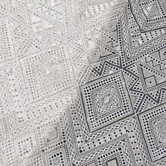 Dyeable Net Cutwork Embroidered Fabric