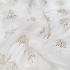 Dyeable Viscose Organza Embroidered Fabric