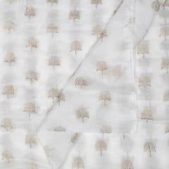 Dyeable Viscose Organza Embroidered Fabric