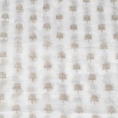 Dyeable Viscose Organza Embroidered Fabric