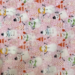 Light Pink Color Cotton Voil Printed Fabric