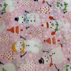 Light Pink Color Cotton Voil Printed Fabric