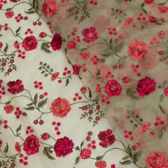 Pure Organza Embroidered Fabric