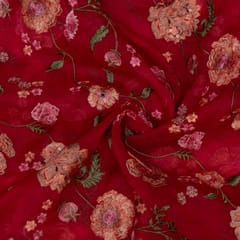 Pure Organza Embroidered Fabric