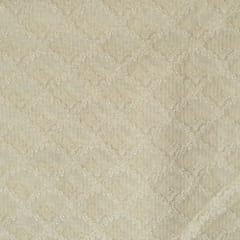 Dyeable Cotton Kota Checks Embroidered Fabric