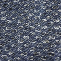 Blue Color Cambric Cotton Kantha Printed Fabric