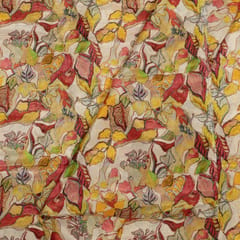 Multi Color Muslin Shimmer Digital Printed Fabric