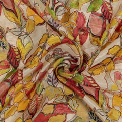 Multi Color Muslin Shimmer Digital Printed Fabric