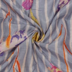 Multi Color Japan Silk Digital Printed Fabric