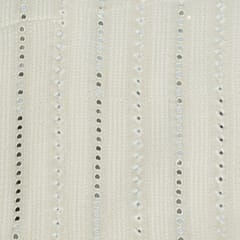 Dyeable Georgette Embroidered Fabric